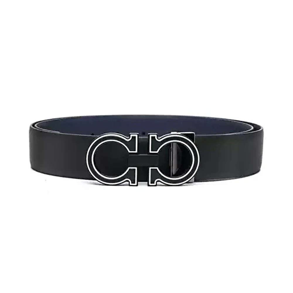 商品Salvatore Ferragamo|SALVATORE FERRAGAMO 黑色男士腰带 67-0028-742640,价格¥3428,第1张图片