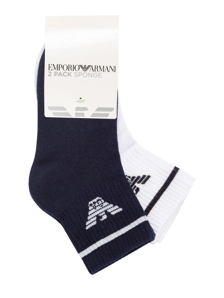 商品Emporio Armani|Set Of 2 Intarsia Cotton Socks,价格¥108,第1张图片