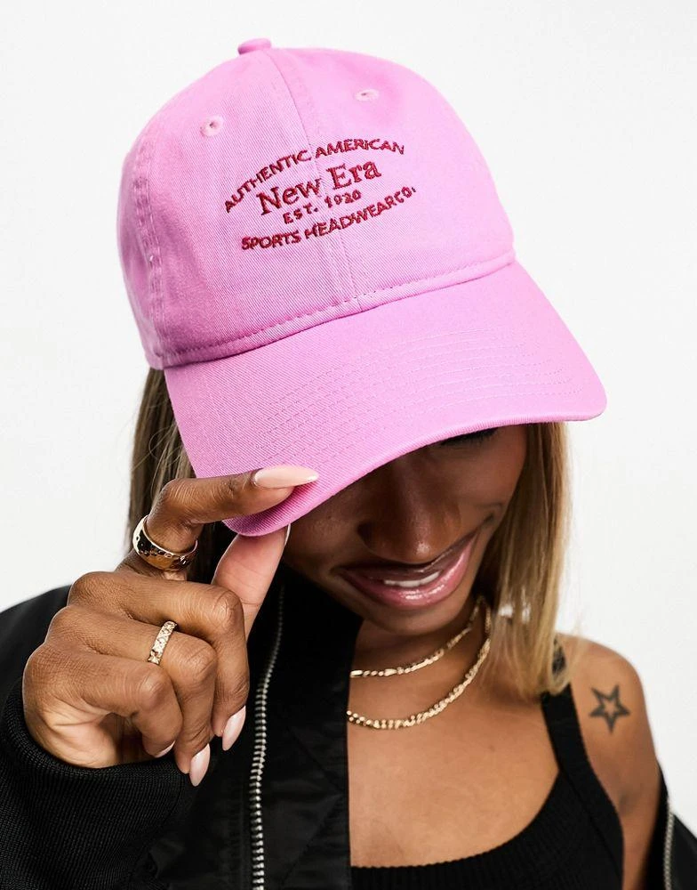 商品New Era|New Era logo cap in bright pink,价格¥138,第2张图片详细描述