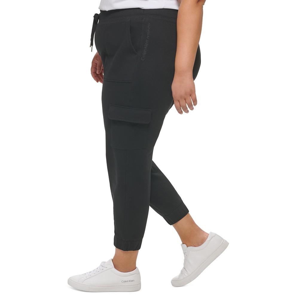 Plus Size Slim-Fit Cargo-Pocket Jogger Pants商品第3张图片规格展示
