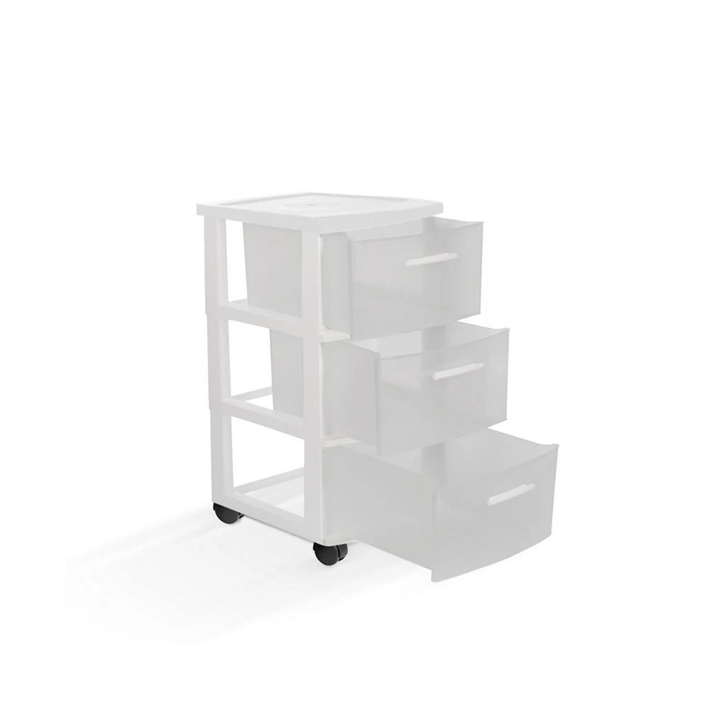 商品MQ|3-Drawer Rolling Storage Cart with Casters, Pack of 2,价格¥573,第2张图片详细描述