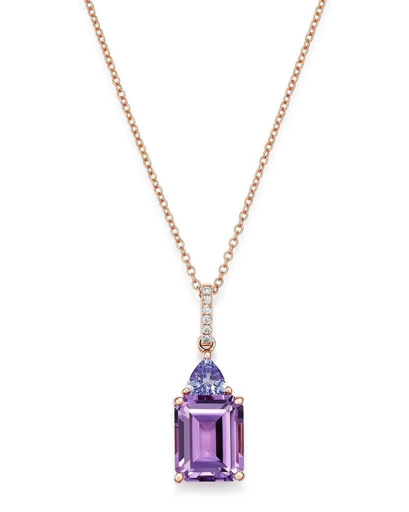 商品Bloomingdale's|Amethyst & Tanzanite Pendant Necklace in 14K Rose Gold, 18" - Exclusive,价格¥13613,第1张图片