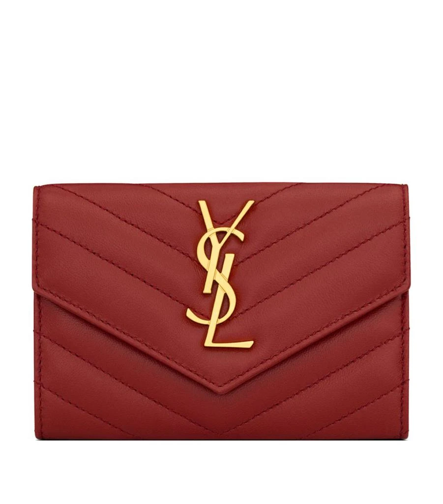 商品Yves Saint Laurent|Small Cassandre Matelassé Envelope Wallet,价格¥3865,第1张图片