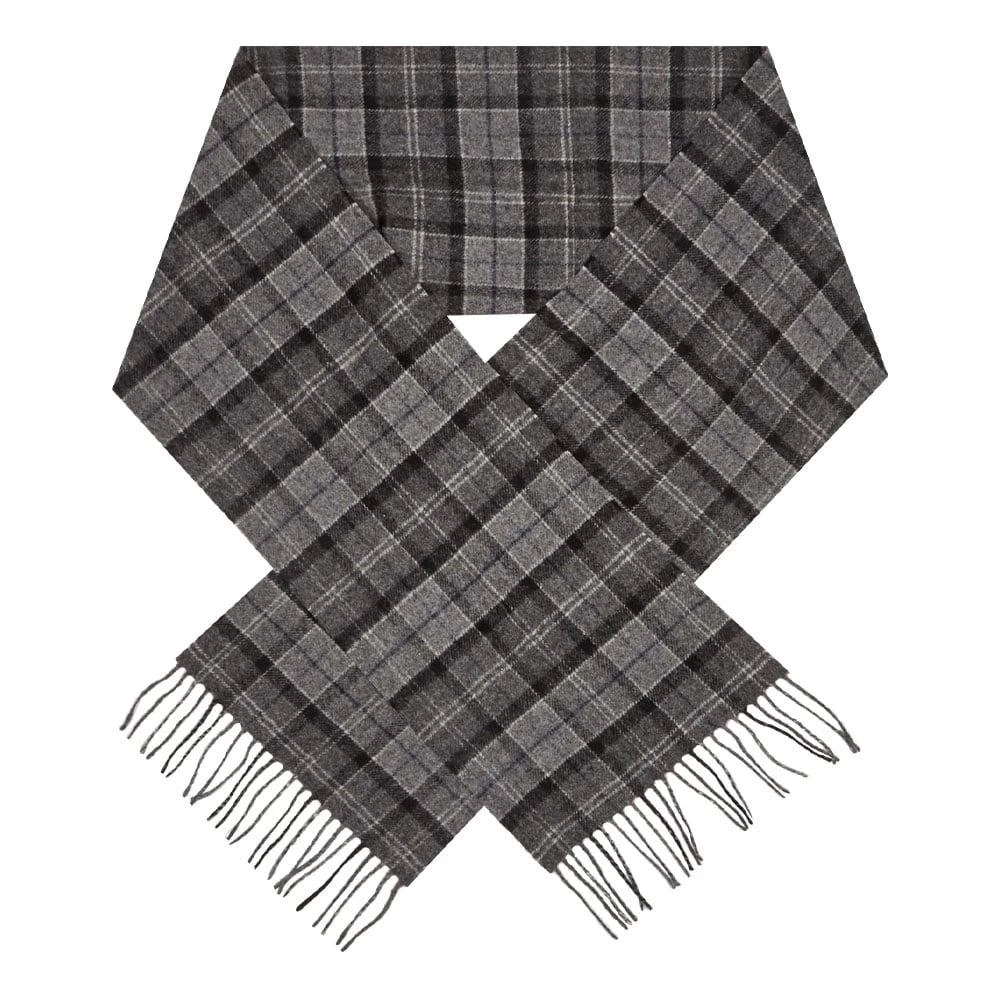 商品Barbour|Barbour Scarf – Black / Grey Tartan,价格¥168,第1张图片