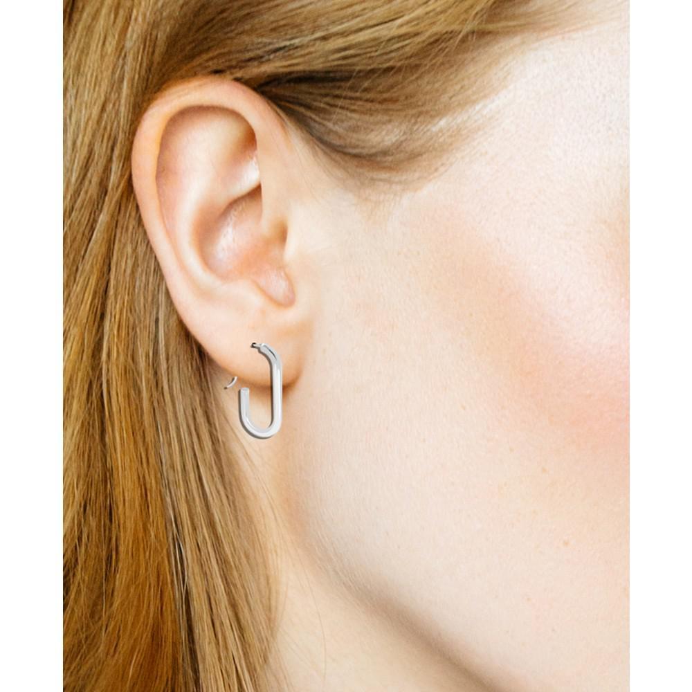 商品Essentials|Oblong Polished Earring in Silver Plated,价格¥149,第4张图片详细描述