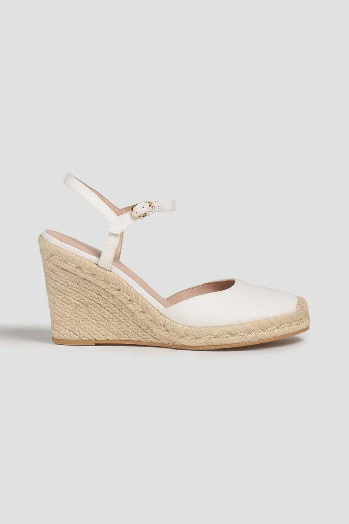 商品Stuart Weitzman|Mykonos canvas wedge espadrilles,价格¥1484,第1张图片