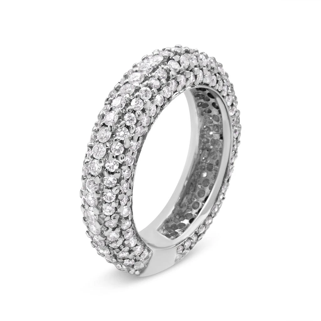 商品Haus of Brilliance|14K White Gold 2 1/2 Cttw Round-Cut Diamond Cluster Band Ring,价格¥26313,第4张图片详细描述