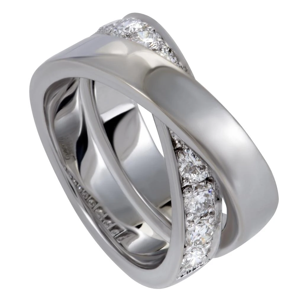 商品[二手商品] Cartier|Cartier Paris Nouvelle Vague 18K White Gold Diamond Band Ring,价格¥29878,第1张图片
