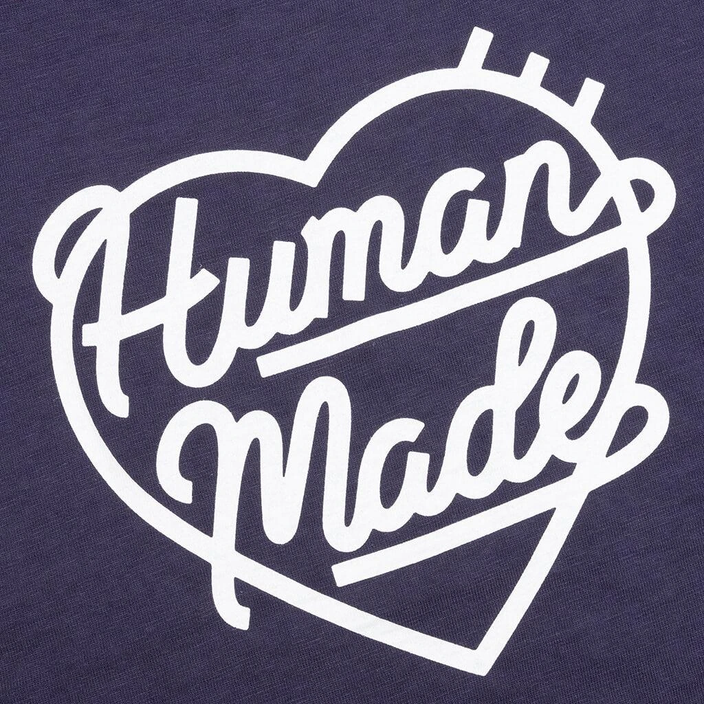 商品Human Made|Heart Badge T-Shirt - Navy,价格¥895,第5张图片详细描述
