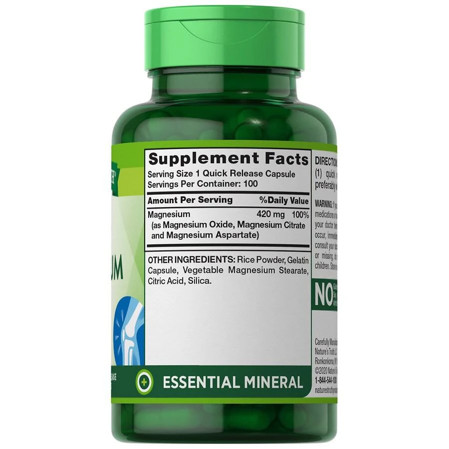 商品Nature's Truth|Triple Magnesium Complex,价格¥22,第3张图片详细描述
