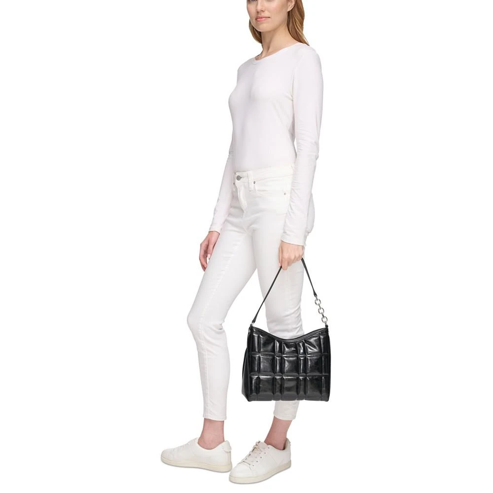 Nova Quilted Tip Zipper Shoulder Bag with Chain Strap 商品