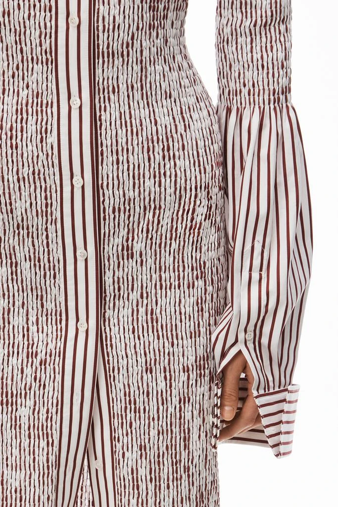SMOCKED STRIPED DRESS IN COTTON POPLIN 商品