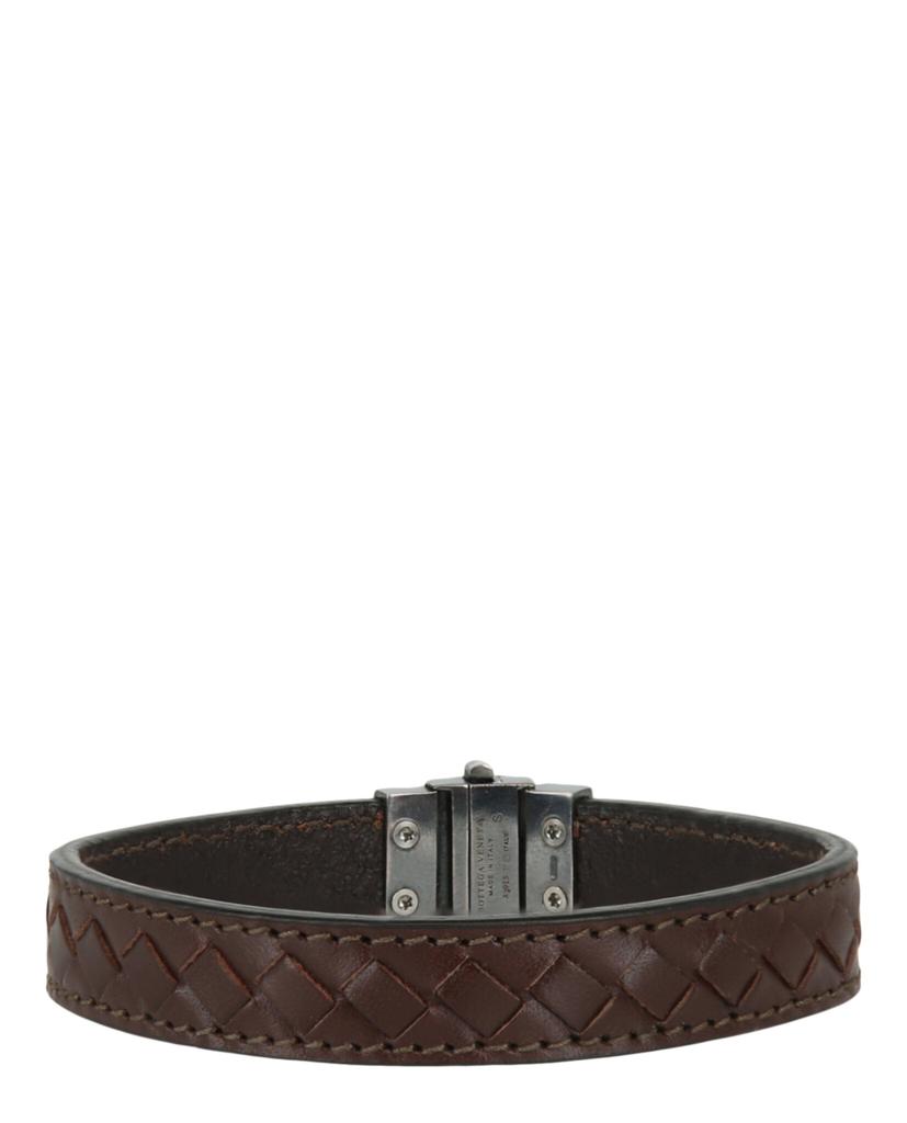Intrecciato Leather Wrap Bracelet商品第2张图片规格展示