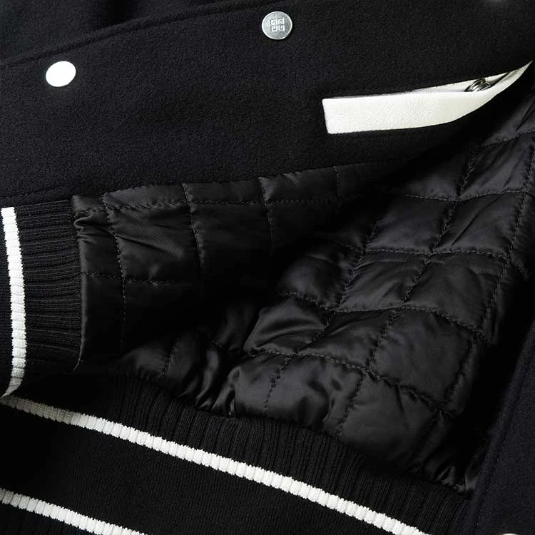 商品[国内直发] Givenchy|GIVENCHY纪梵希 Logo印花飞行员夹克外套 男款 黑色,价格¥11868,第8张图片详细描述