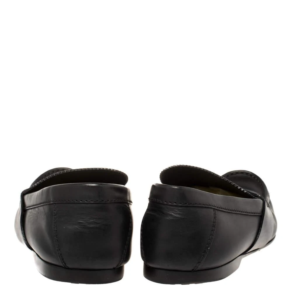 商品[二手商品] Louis Vuitton|Louis Vuitton Black Leather Slip On Loafers Size 43.5,价格¥3179,第5张图片详细描述