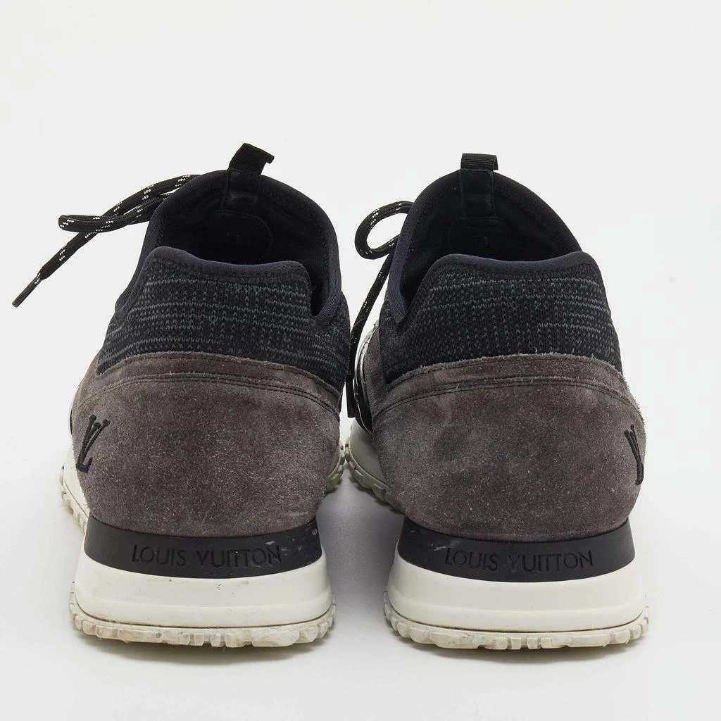 商品[二手商品] Louis Vuitton|Louis Vuitton Black/Grey Suede And Leather Run Away Low Top Sneakers Size 45,价格¥3047,第5张图片详细描述