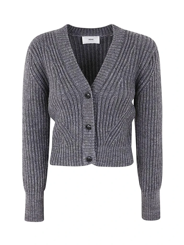 商品AMI|Ami alexandre mattiussi women's grey other materials cardigan,价格¥3515,第1张图片