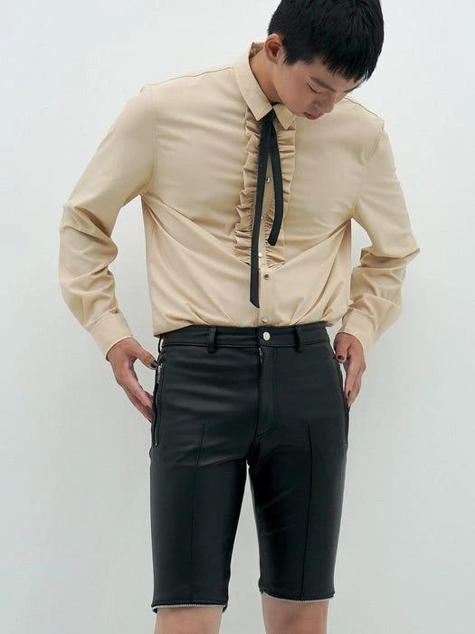 商品UNTAGE|Multi Zipper Leather Slim Trousers,价格¥5315,第3张图片详细描述