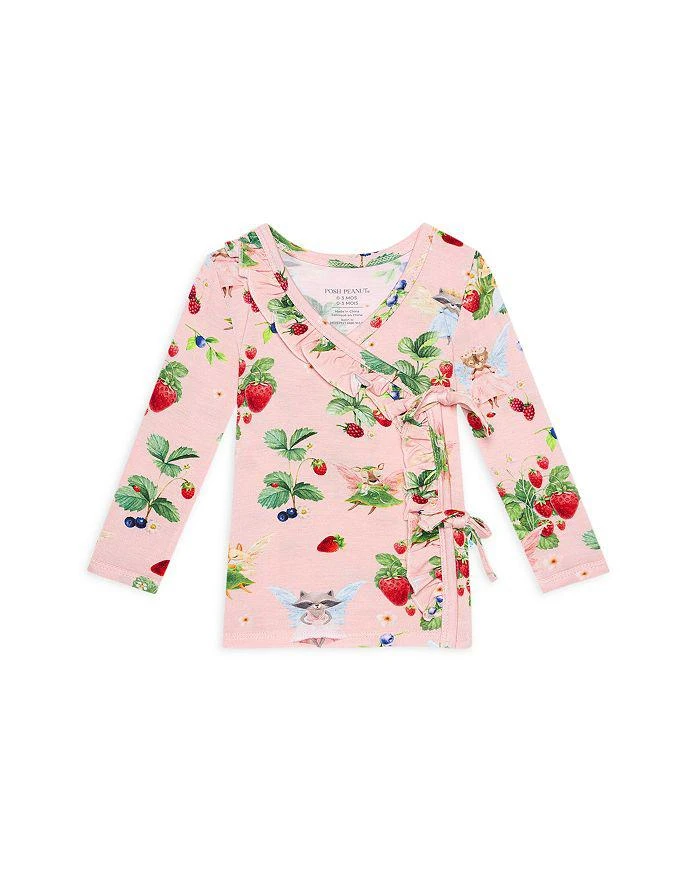 商品Posh Peanut|Girls' Annabelle Tie Front Ruffled Top & Footed Pants Set - Baby,价格¥210,第5张图片详细描述
