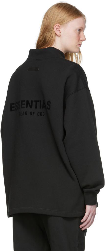 商品Essentials|Black Relaxed Mock Neck Sweatshirt,价格¥602,第5张图片详细描述
