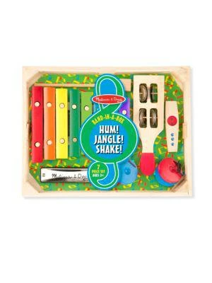 商品Melissa & Doug|Band in a Box Hum Jangle Shake Wooden Musical Set,价格¥248,第2张图片详细描述