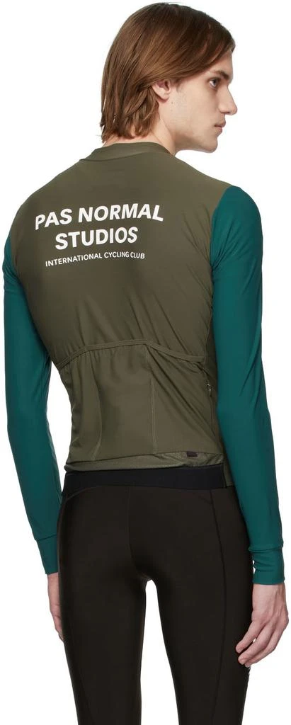 商品Pas Normal Studios|Green Jersey Zip-Up Long Sleeve T-Shirt,价格¥883,第3张图片详细描述