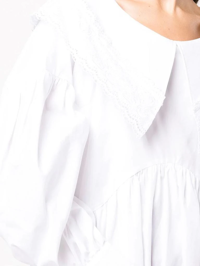 商品Simone Rocha|SIMONE ROCHA WOMEN OPEN NECK SIGNATURE SLEEVE SHIRT DRESS W/ TRIM,价格¥3389,第4张图片详细描述