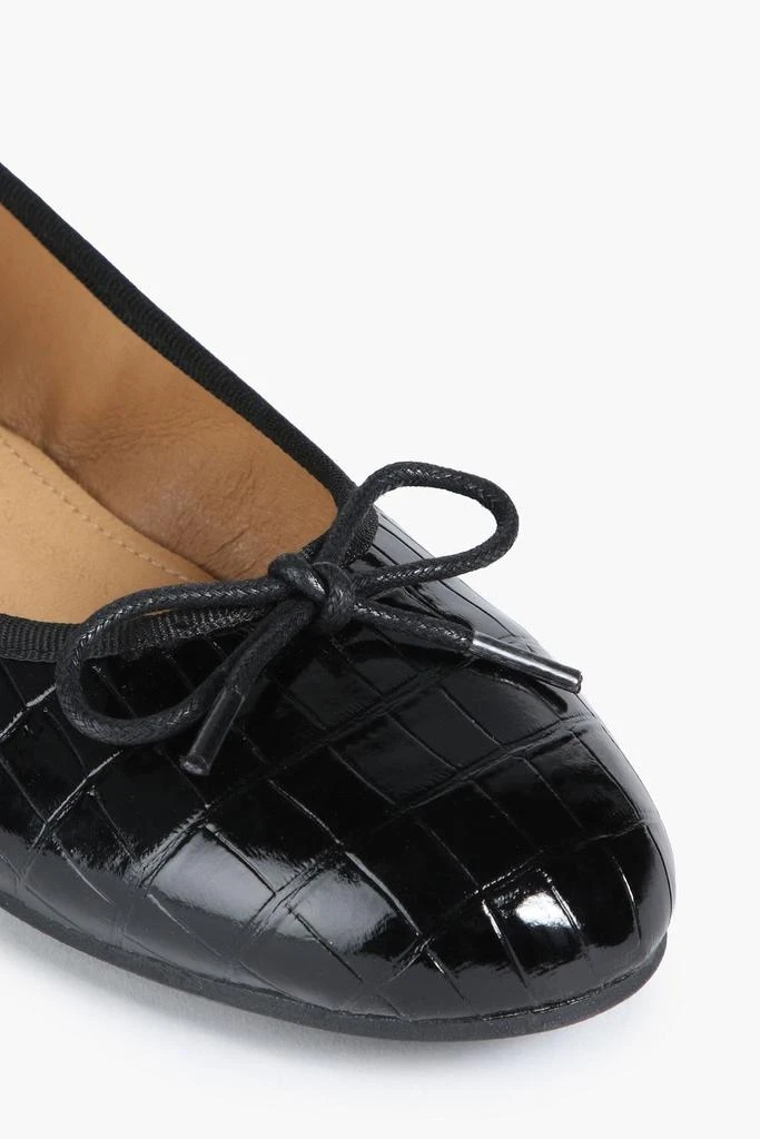 商品French Sole|Amelia croc-effect patent-leather ballet flats,价格¥811,第4张图片详细描述