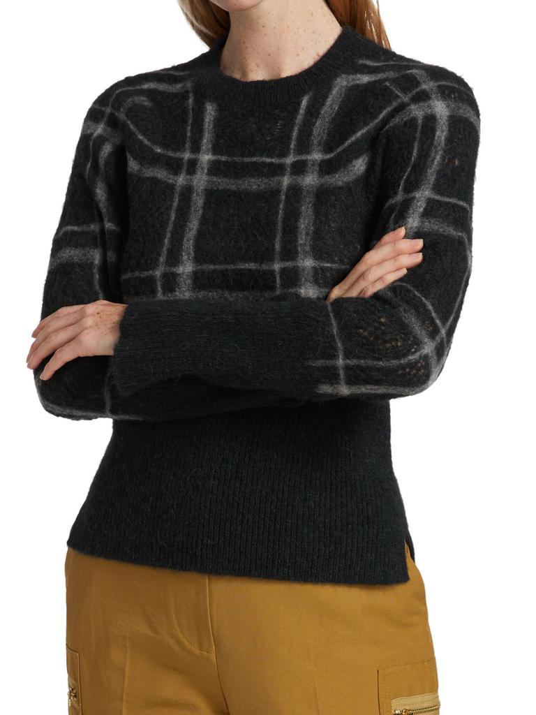 Wool-Blend Knitted Lace Sweater商品第1张图片规格展示
