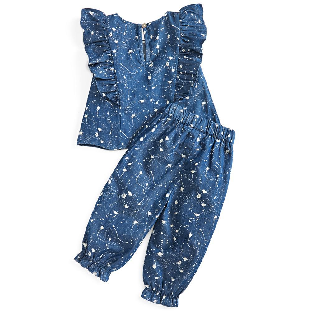 Baby Girls 2-Pc. Splatter-Print Top & Pants Set, Created for Macy's商品第2张图片规格展示