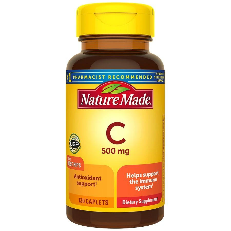 Nature Made Vitamin C 500 mg Caplets with Rose Hips 1