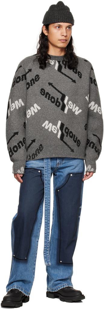 Gray Crewneck Sweater商品第4张图片规格展示
