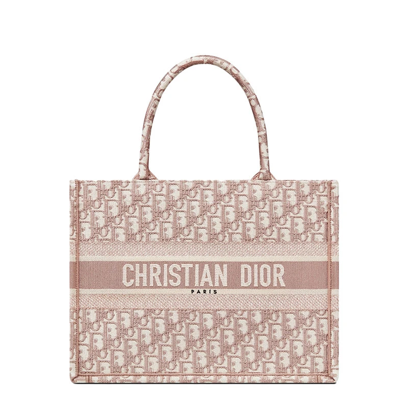 商品Dior|【预售3-7天】DIOR/迪奥 21秋冬BOOK TOTE系列 女士小号玫瑰粉色老花刺绣手提托特包M1296ZRIW_M912,价格¥20587,第1张图片