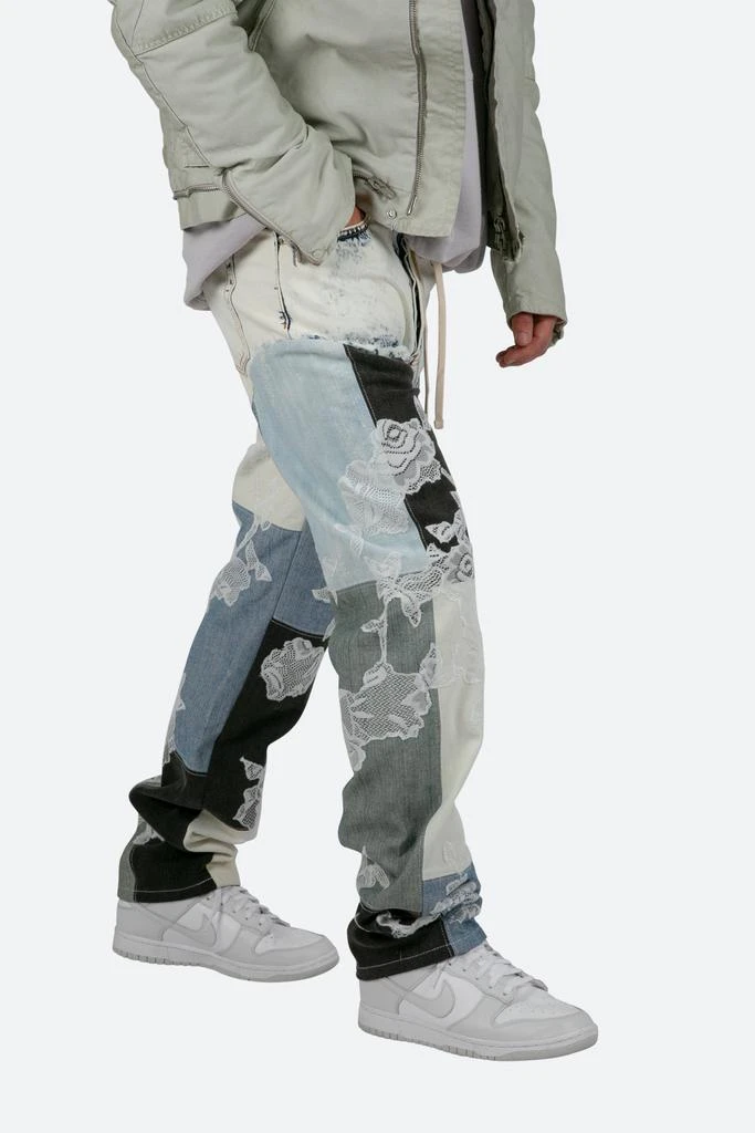商品MNML|V446 Lace Baggy Denim - Blue/White,价格¥256,第2张图片详细描述