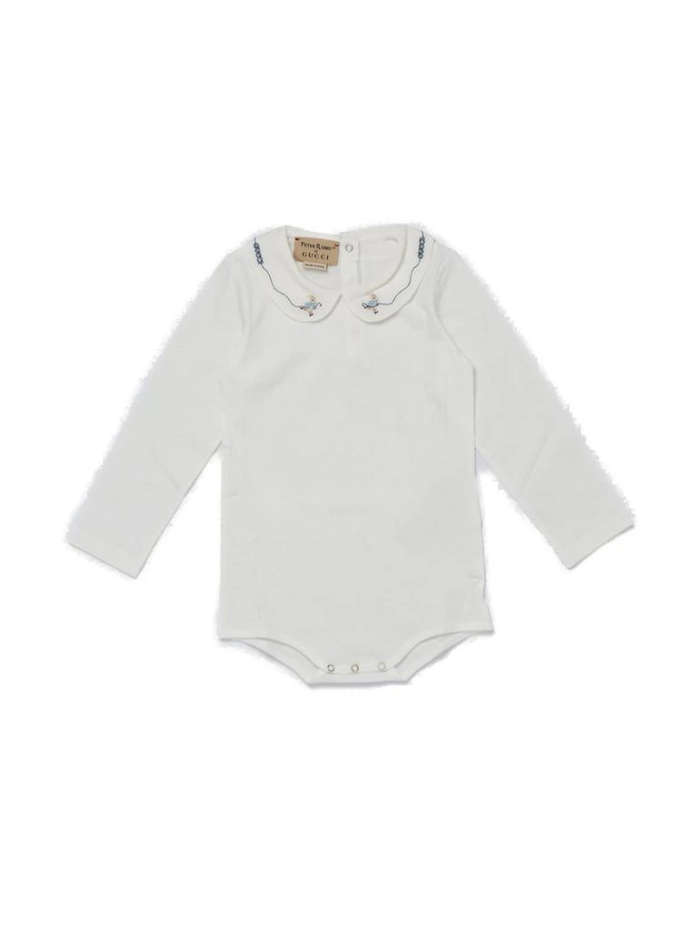商品Gucci|Gucci Kids Peter Pan Collar Stretched Romper,价格¥1781,第1张图片