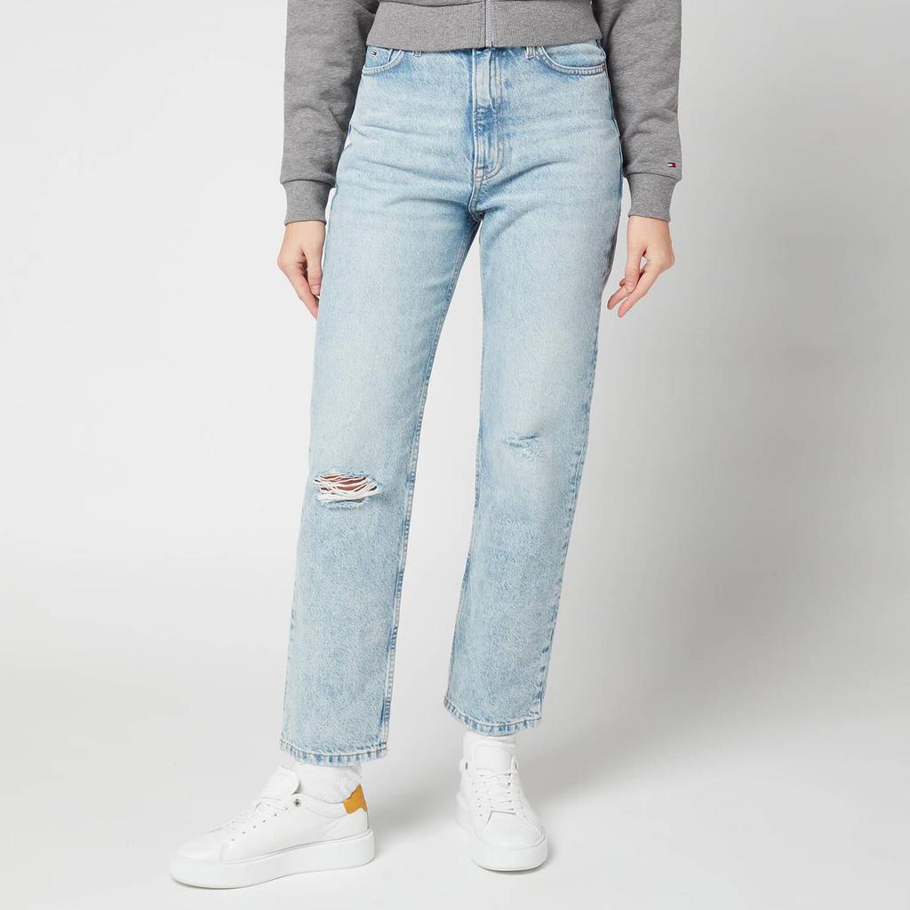 商品Tommy Hilfiger|Tommy Jeans Women's Recycled Julie Straight Jeans - Denim Light,价格¥333,第1张图片