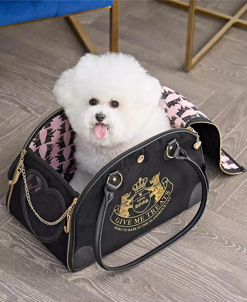 商品Juicy Couture|Give Me Treats Pet Carrier Stylish Travel Bag for Small Dogs and Cats,价格¥948,第5张图片详细描述