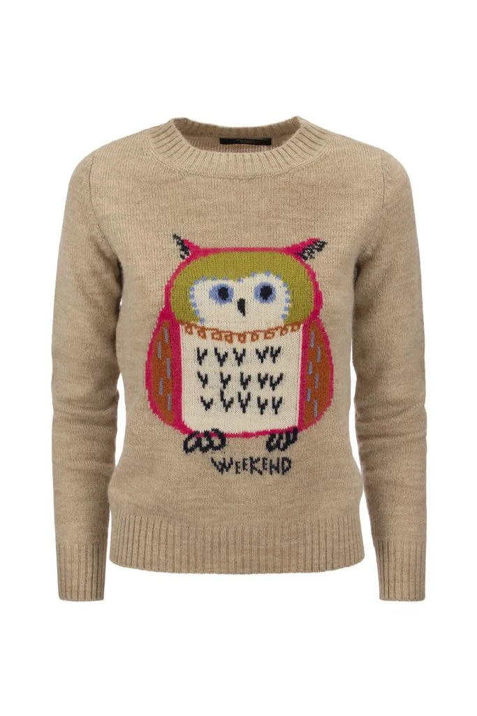 商品Weekend Max Mara|WEEKEND MAX MARA GALLO - Alpaca and cotton blend yarn sweater,价格¥1136,第1张图片