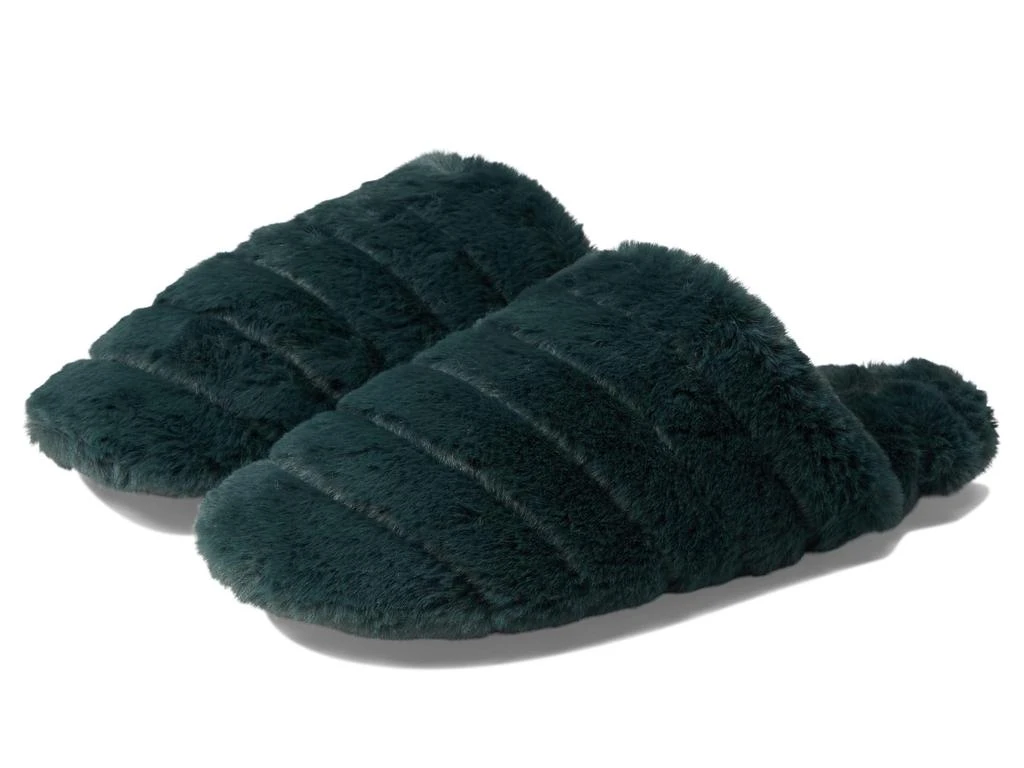 商品Madewell|Quilted Scuff Slippers in Recycled Faux Fur,价格¥184,第1张图片