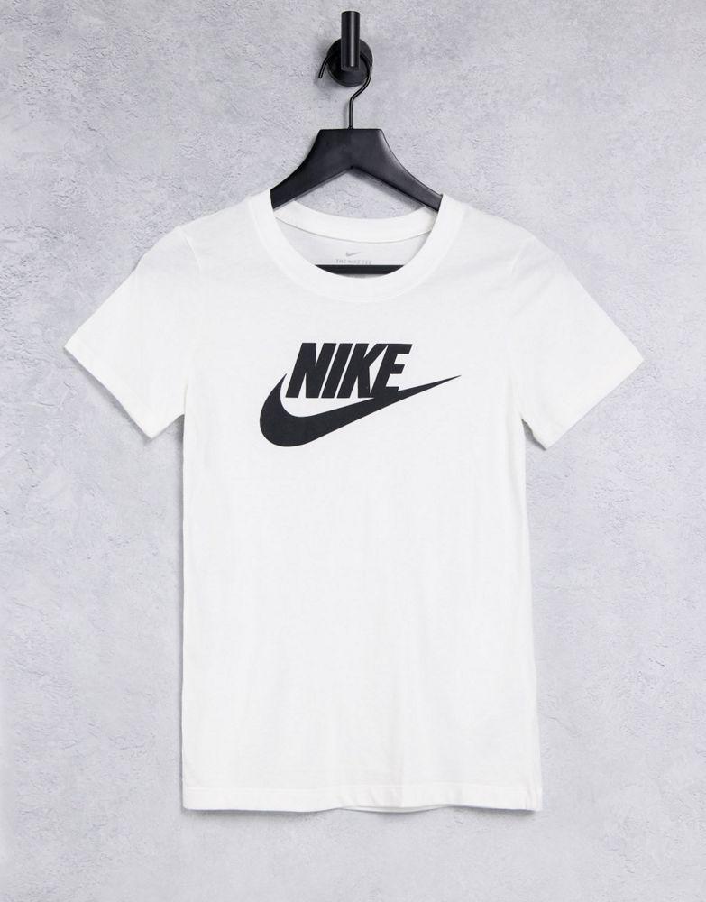 Nike Essentials Icon Futura logo t-shirt in white商品第1张图片规格展示