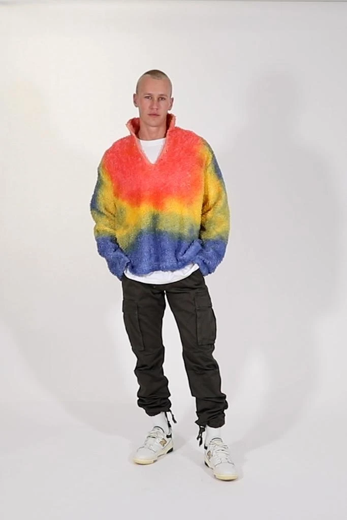 商品MNML|Tie Dye Sherpa Pullover - Multi,价格¥588,第3张图片详细描述