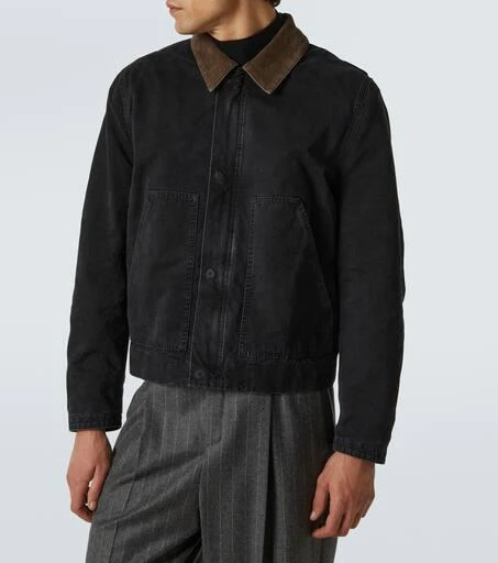 商品Yves Saint Laurent|Corduroy-trimmed cotton canvas jacket,价格¥16104,第3张图片详细描述