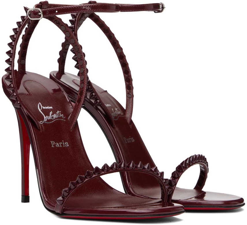 商品Christian Louboutin|Burgundy So Me 100 Sandals,价格¥6955,第4张图片详细描述