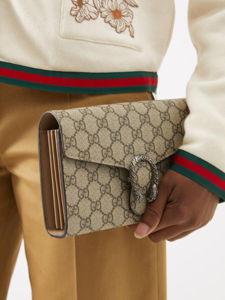 商品Gucci|Dionysus chain-strap GG-Supreme canvas wallet,价格¥10213,第5张图片详细描述