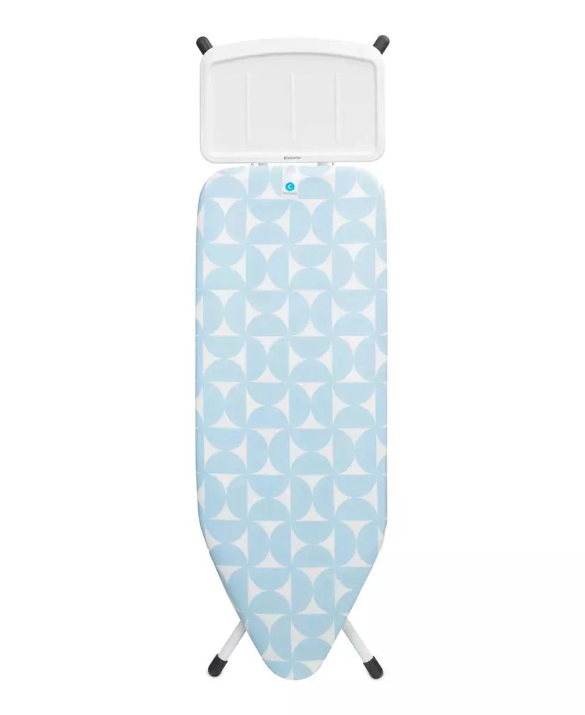 商品Brabantia|Ironing Board C, 49 x 18", 124 x 45 Centimeter with Solid Steam Unit Holder, 1" 25 Millimeter and White Frame,价格¥1742,第1张图片