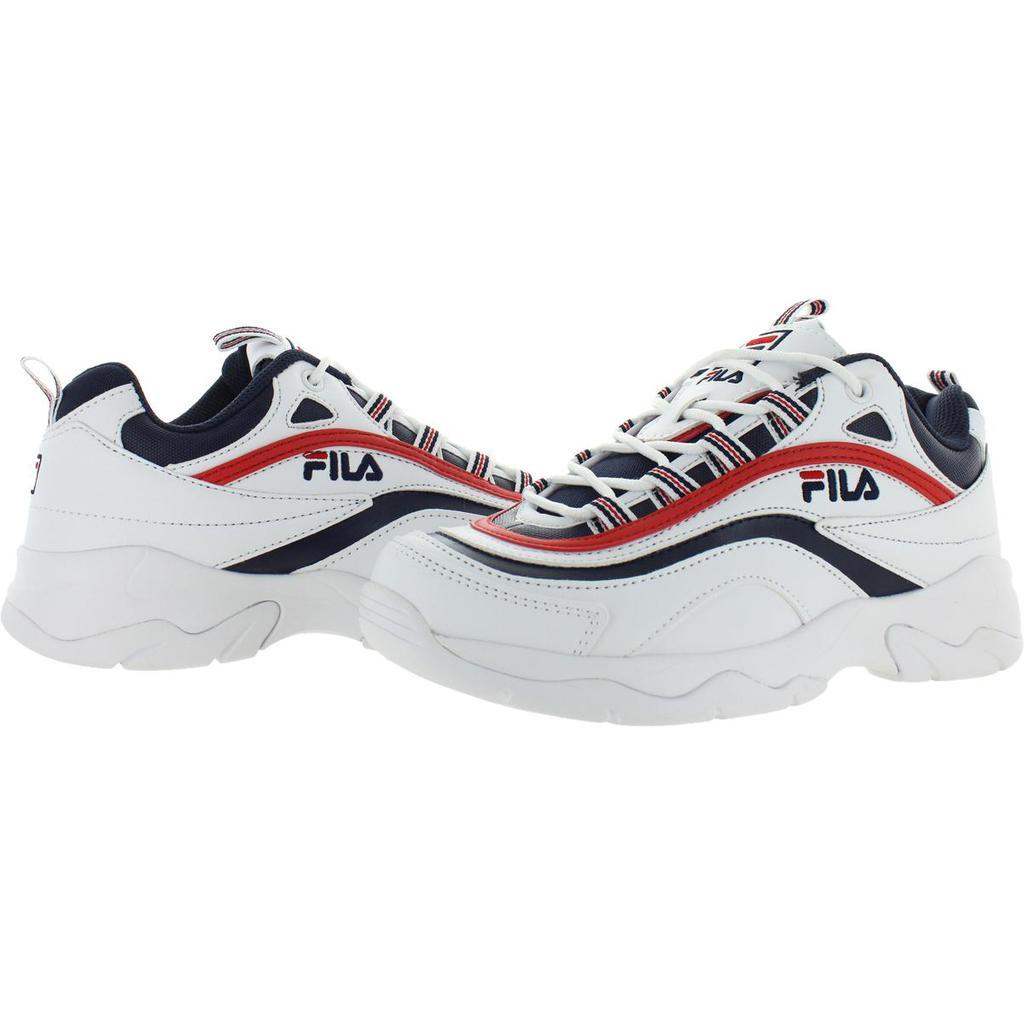 商品Fila|Fila Mens Ray Faux Leather Low Top Sneakers,价格¥201-¥343,第6张图片详细描述