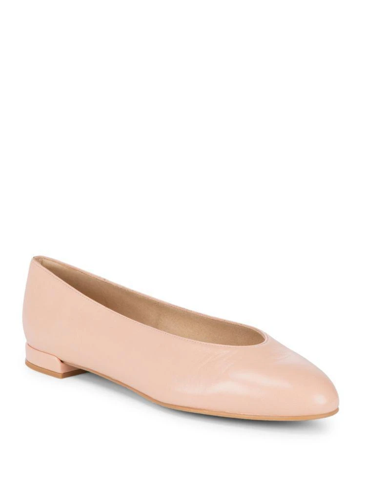商品Stuart Weitzman|Chicflat Leather Ballet Flats,价格¥1026,第1张图片