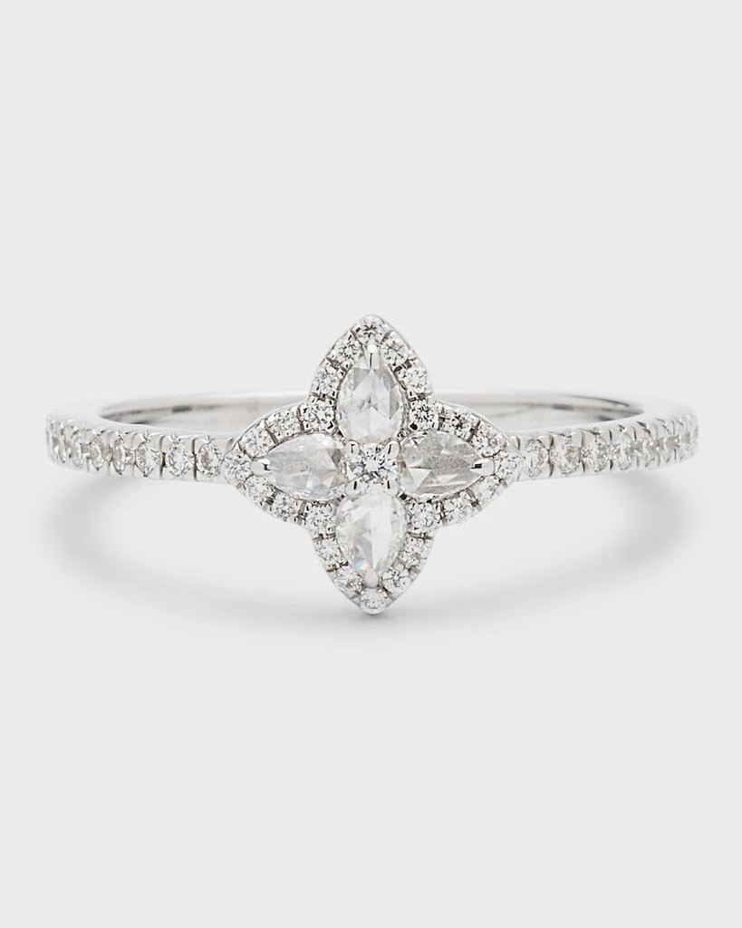 商品64 Facets|Blossom 18K White Gold Blossom Motif Diamond Ring, Size 6, 0.34tcw,价格¥19099,第1张图片详细描述