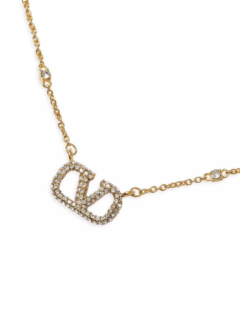 商品Valentino|VLogo Signature Metal Necklace with Swarovski® Crystals and Pearls,价格¥7418,第2张图片详细描述