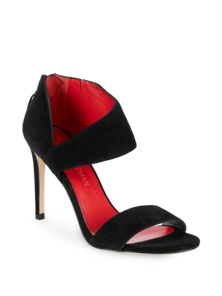 商品Stuart Weitzman|Getonup Suede Open-Toe Sandals,价格¥947,第1张图片